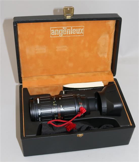 An Angenieux Zoom 35-70 f:2.5 lens,